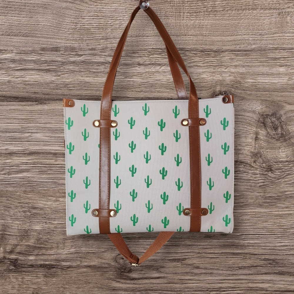 ModCloth Tan Cactus Camp Director Shoulder Bag with Removable Faux Leather Strap